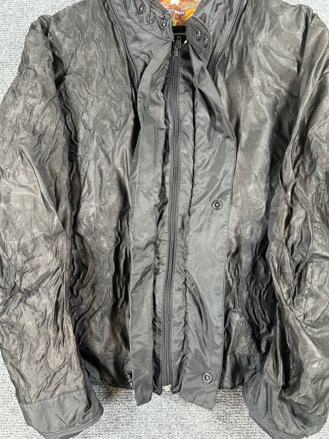 Harley-Davidson FXRG Jacket Size Large Black Waterproof Liner 5