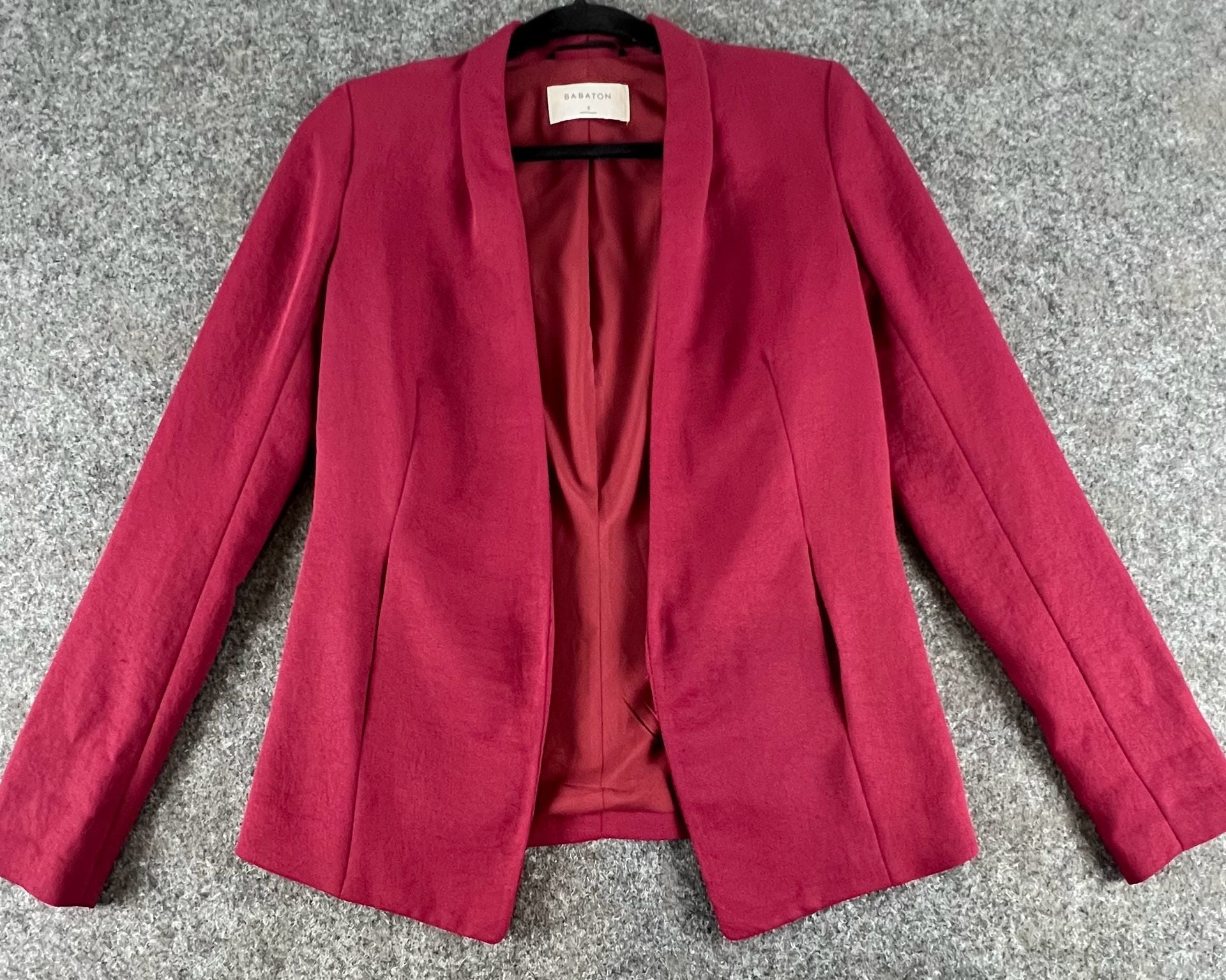 Babaton Keith Jacket Size 2 Open Front Collarless Blazer 2