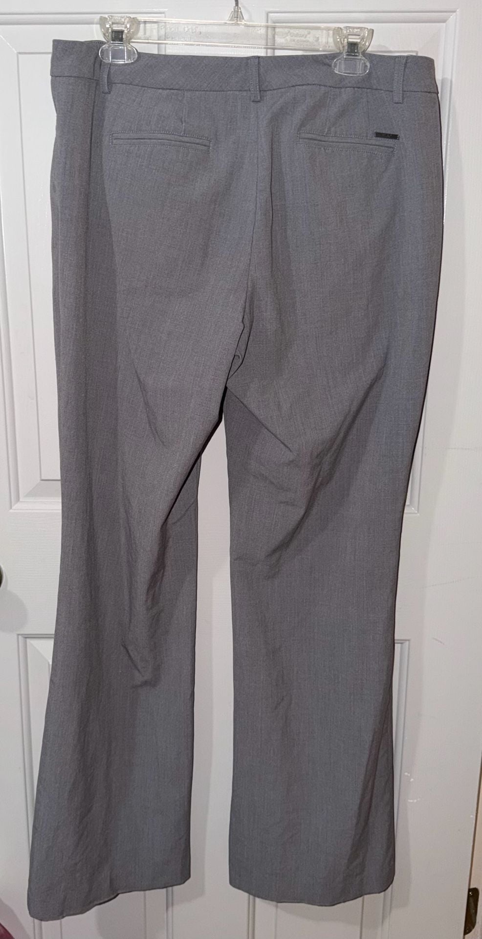 New York & Company Stretch Pants Size 12 Tall Gray Dress Trousers 5