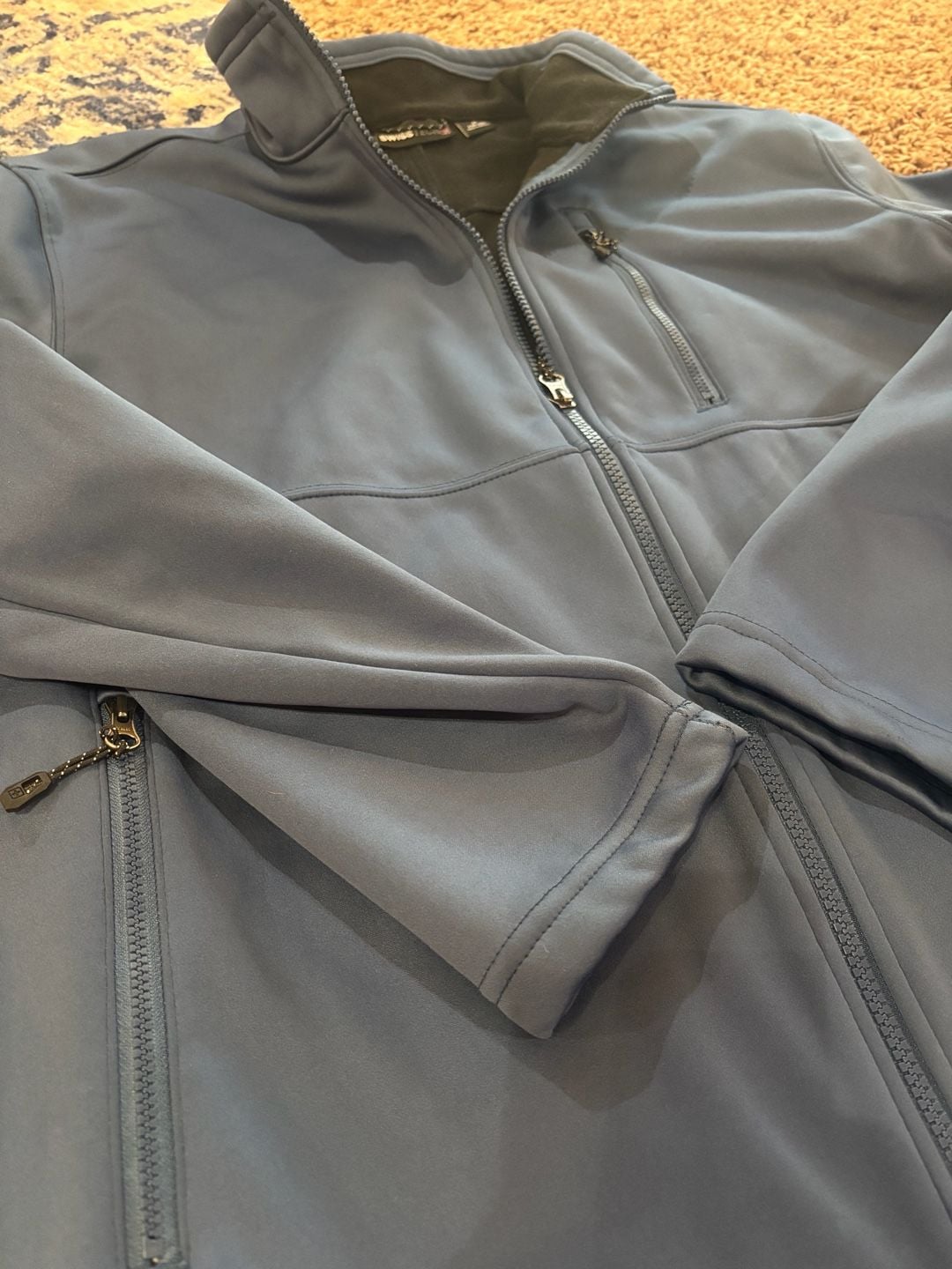 Swiss Tech Softshell Jacket Size M 38-40 Blue Full Zip Fleece Lined 4