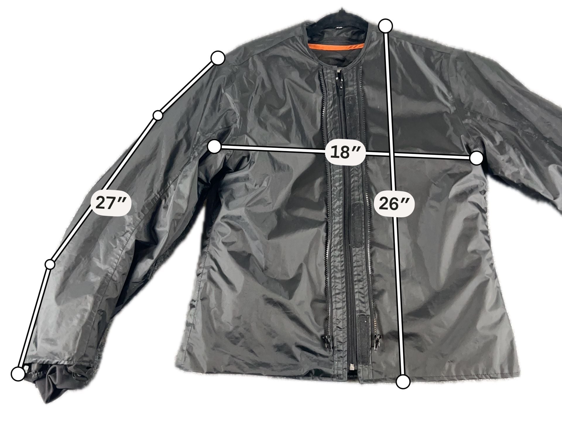 Sedici Motorcycle Jacket Size WLG Black Quilted Liner Zip 3