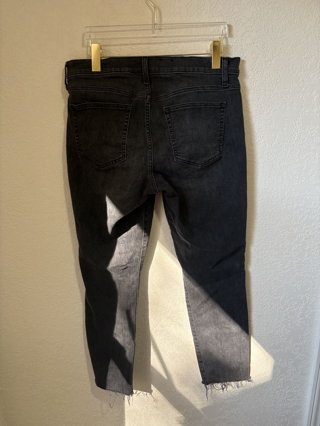 Gap True Skinny Mid Rise Jeans Size 31x28 Black Exposed Button Fly 3