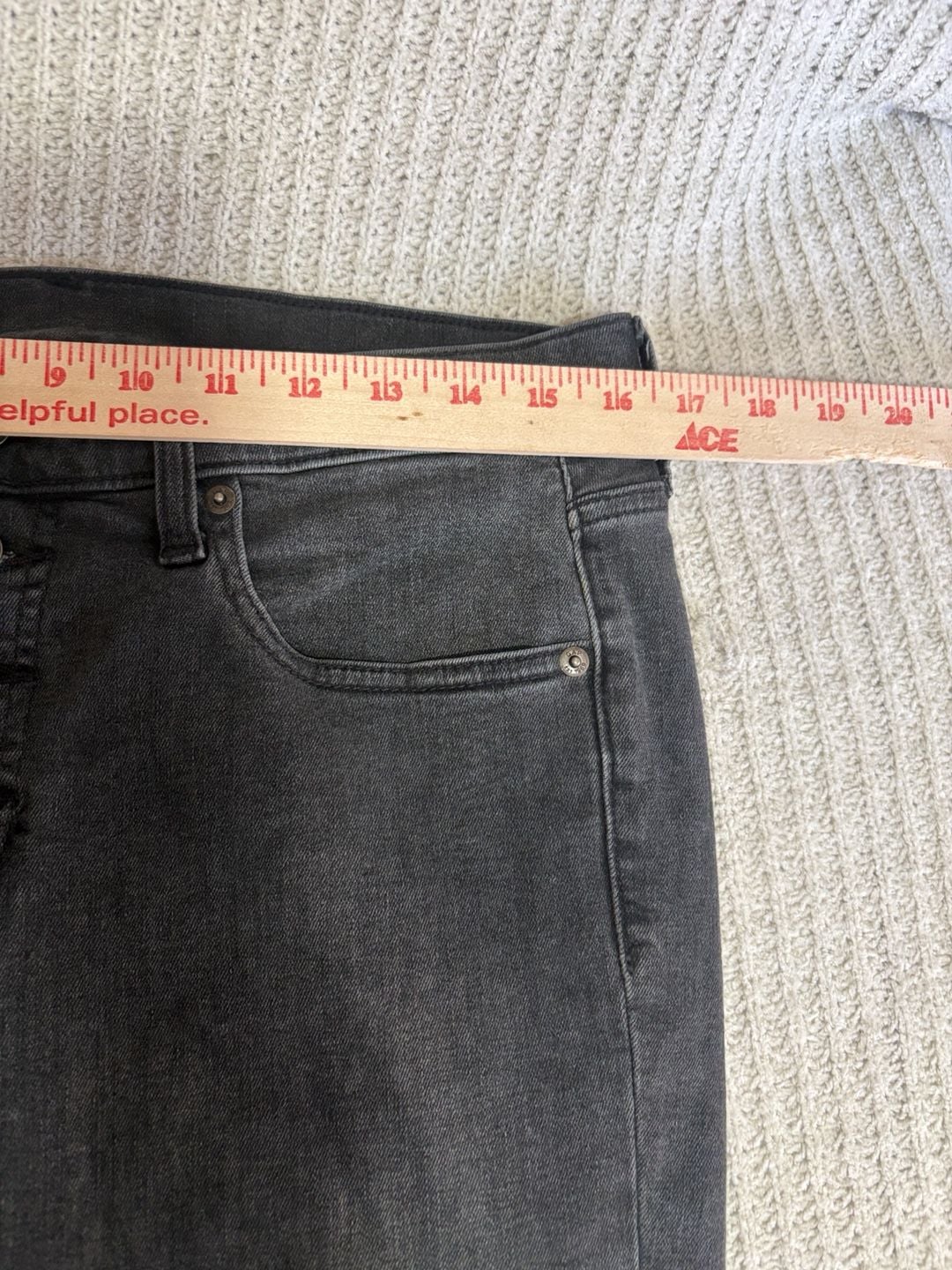 Gap True Skinny Mid Rise Jeans Size 31x28 Black Exposed Button Fly 4