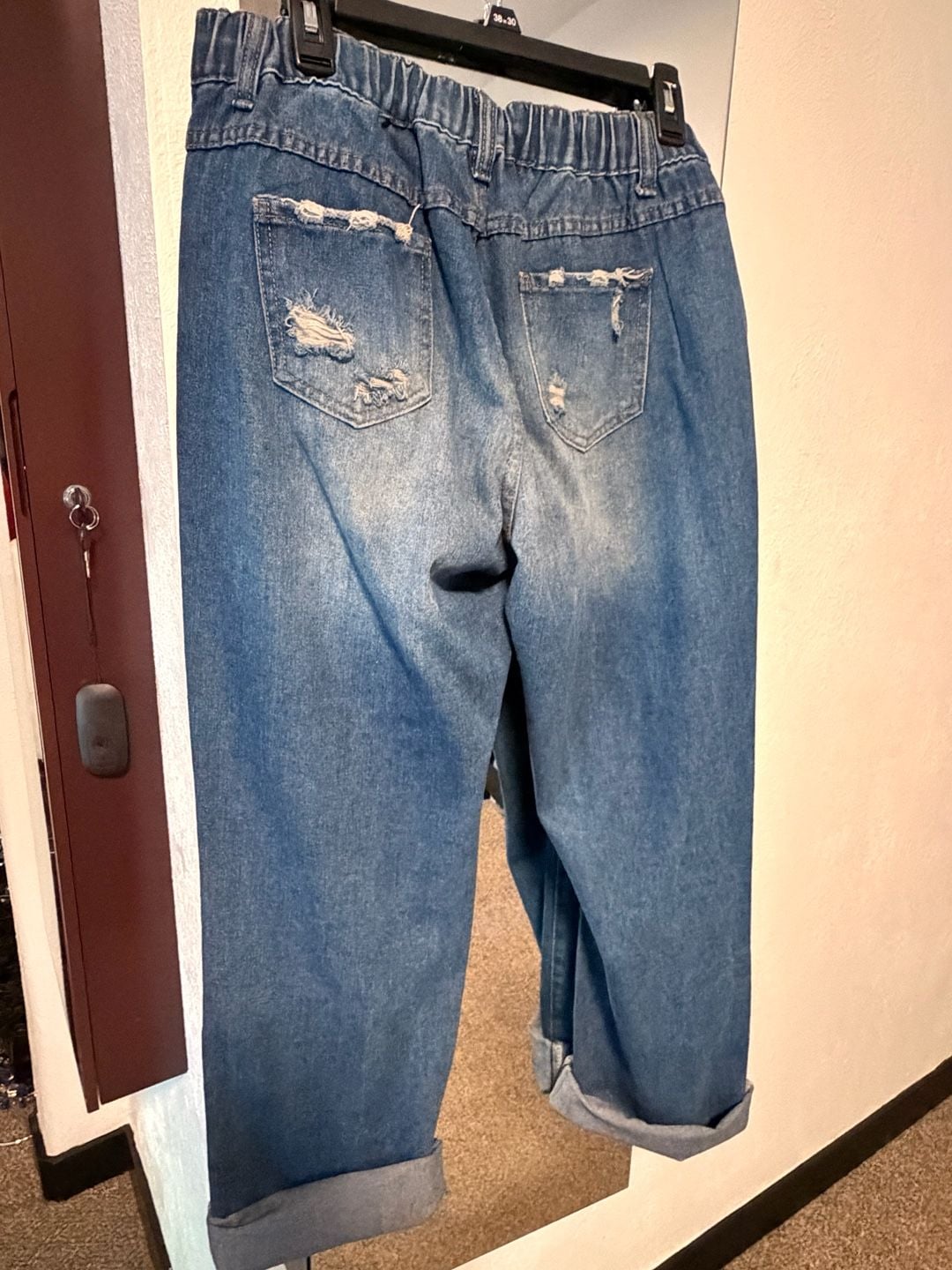 Denver Broncos Distressed Jeans Size XL 4