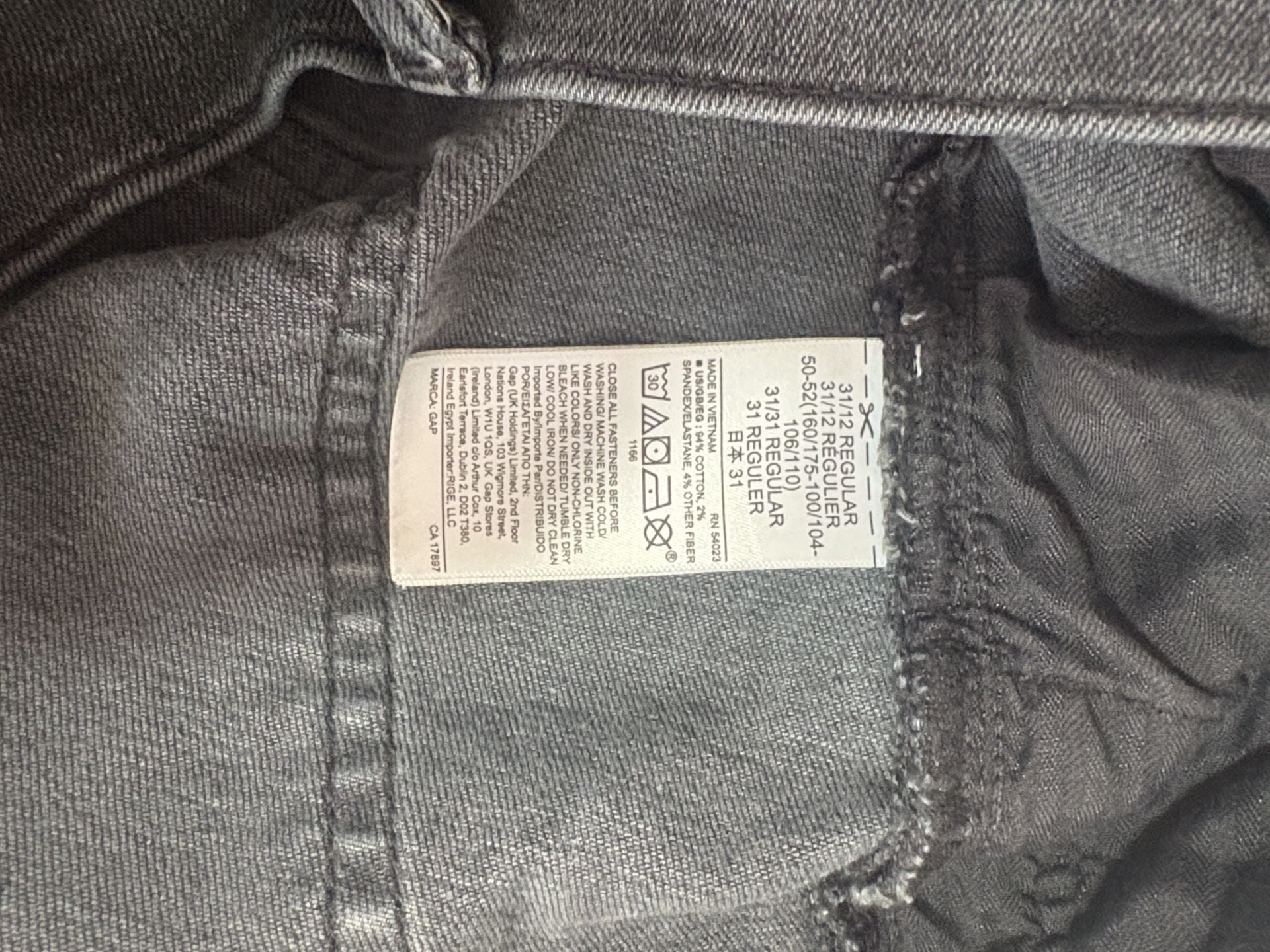 Gap True Skinny Mid Rise Jeans Size 31x28 Black Exposed Button Fly 9