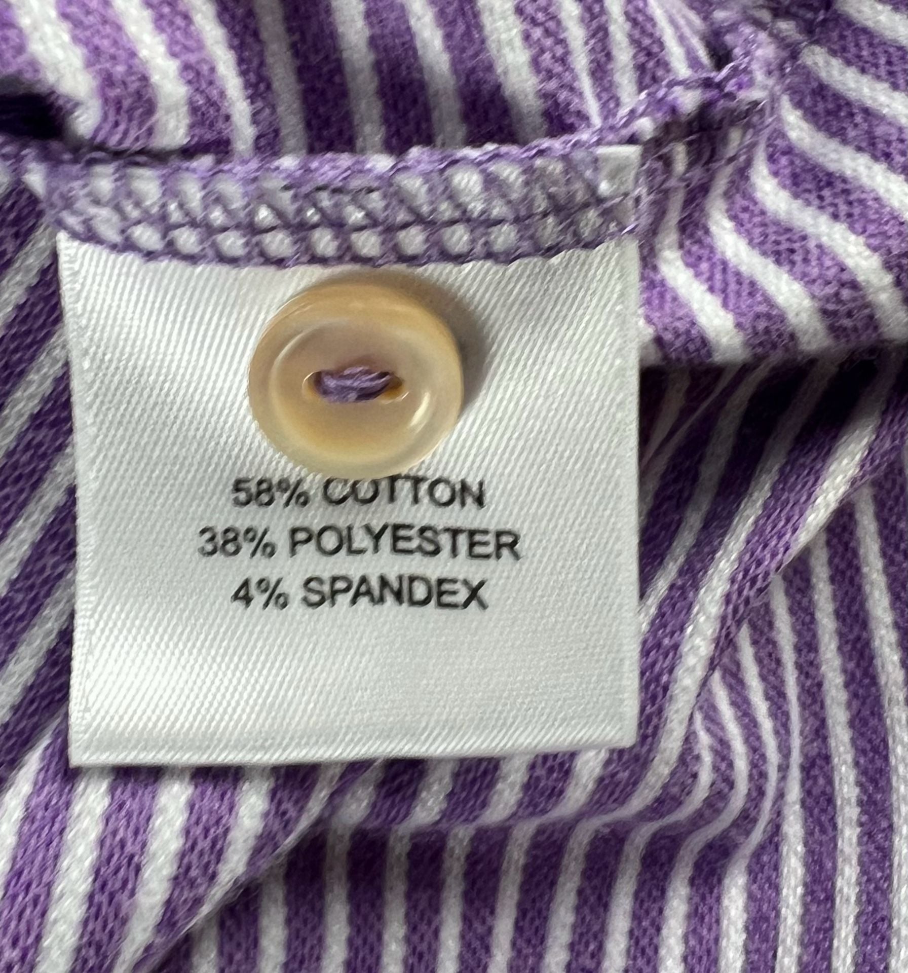 Peter Millar Stripe Polo Size S Purple White Short Sleeve Pocket Shirt 5
