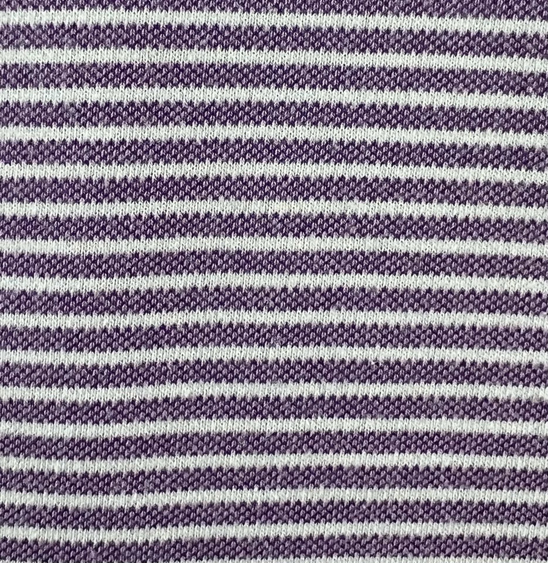 Peter Millar Stripe Polo Size S Purple White Short Sleeve Pocket Shirt 6