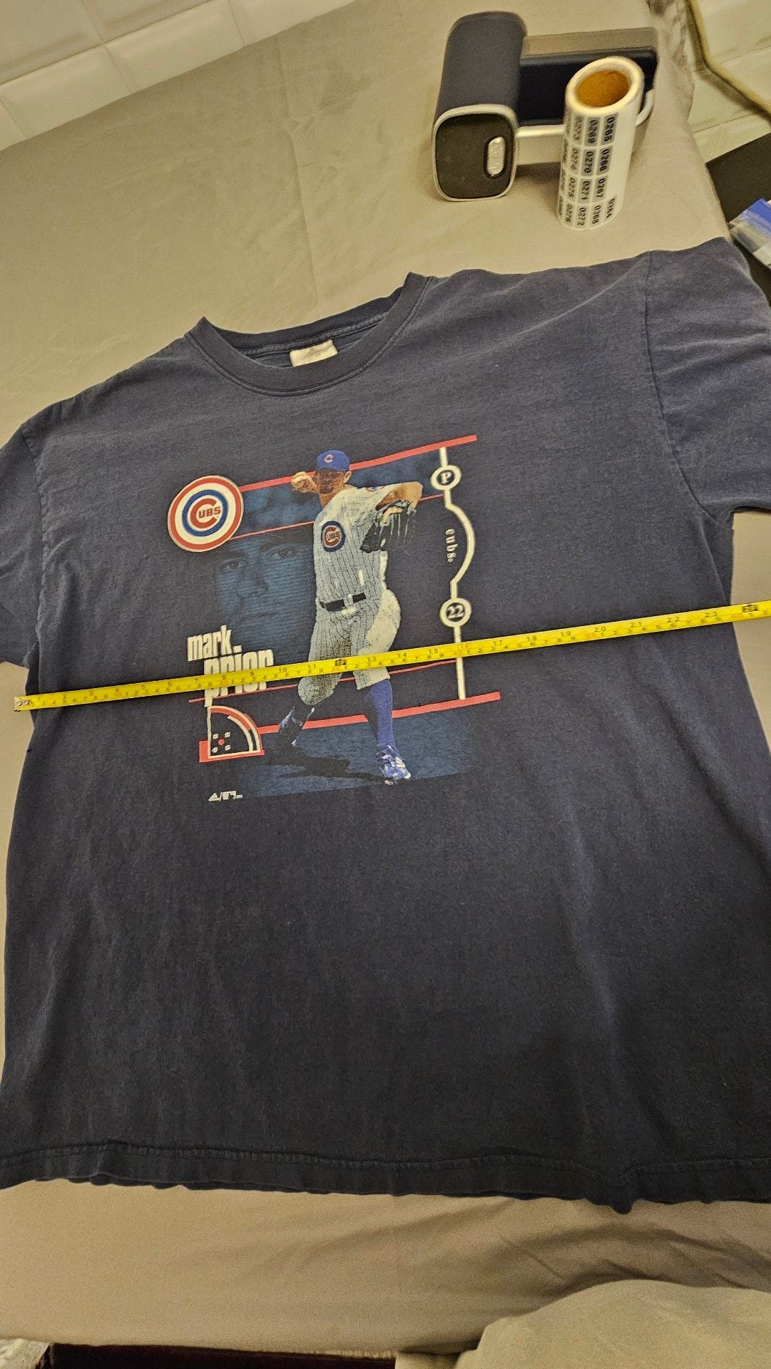 Vintage 2000 Adidas Chicago Cubs Mark Prior #22 T-Shirt Men’s Baseball MLB 8