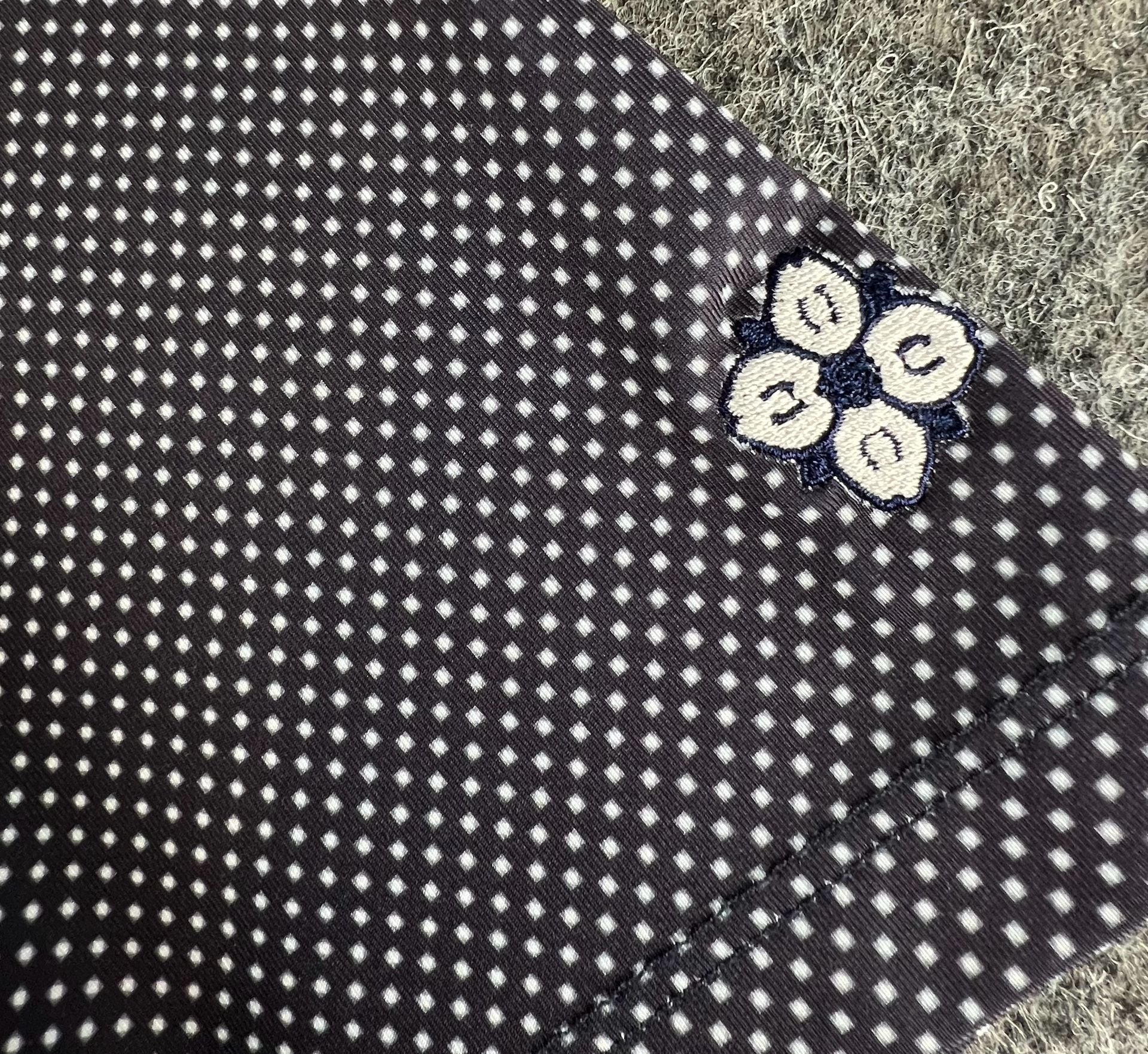 Greyson Polo Shirt Size S Black White Micro Dot Golf Performance 4