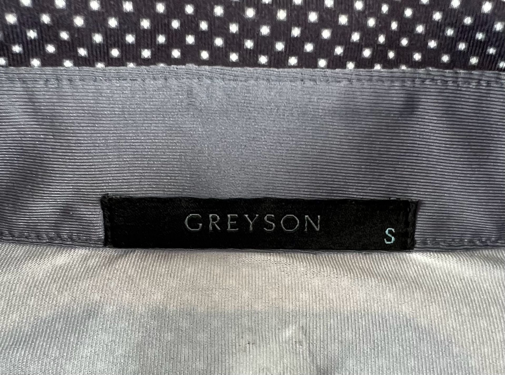 Greyson Polo Shirt Size S Black White Micro Dot Golf Performance 8