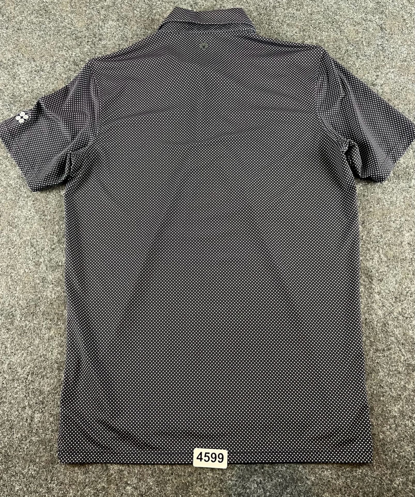Greyson Polo Shirt Size S Black White Micro Dot Golf Performance 9