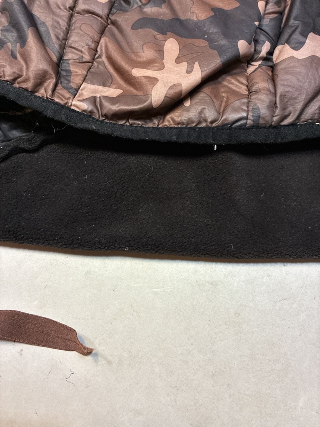 Unbranded Camo Quilted Fleece Lined Detachable Hood Brown Black 3