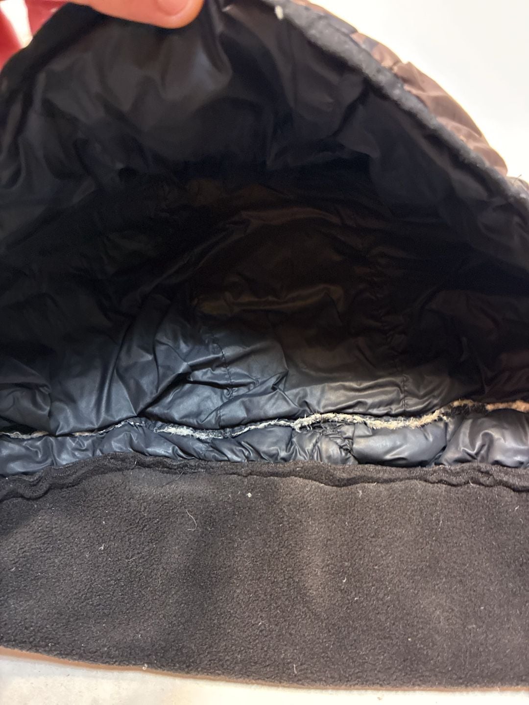 Unbranded Camo Quilted Fleece Lined Detachable Hood Brown Black 4