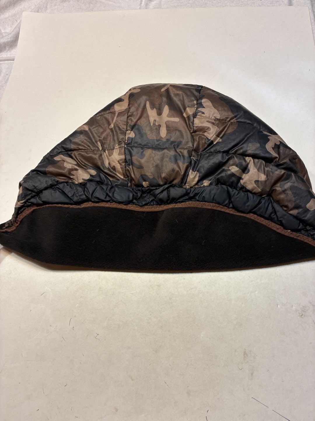 Unbranded Camo Quilted Fleece Lined Detachable Hood Brown Black 5