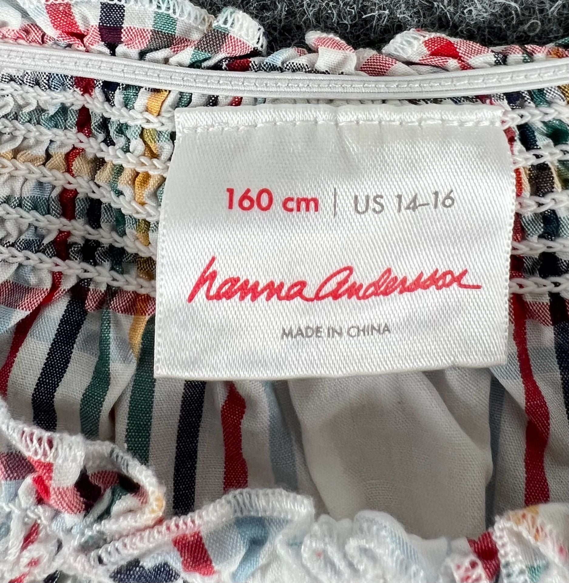 Hanna Andersson Tunic Dress US 14-16 Plaid Smocked 3
