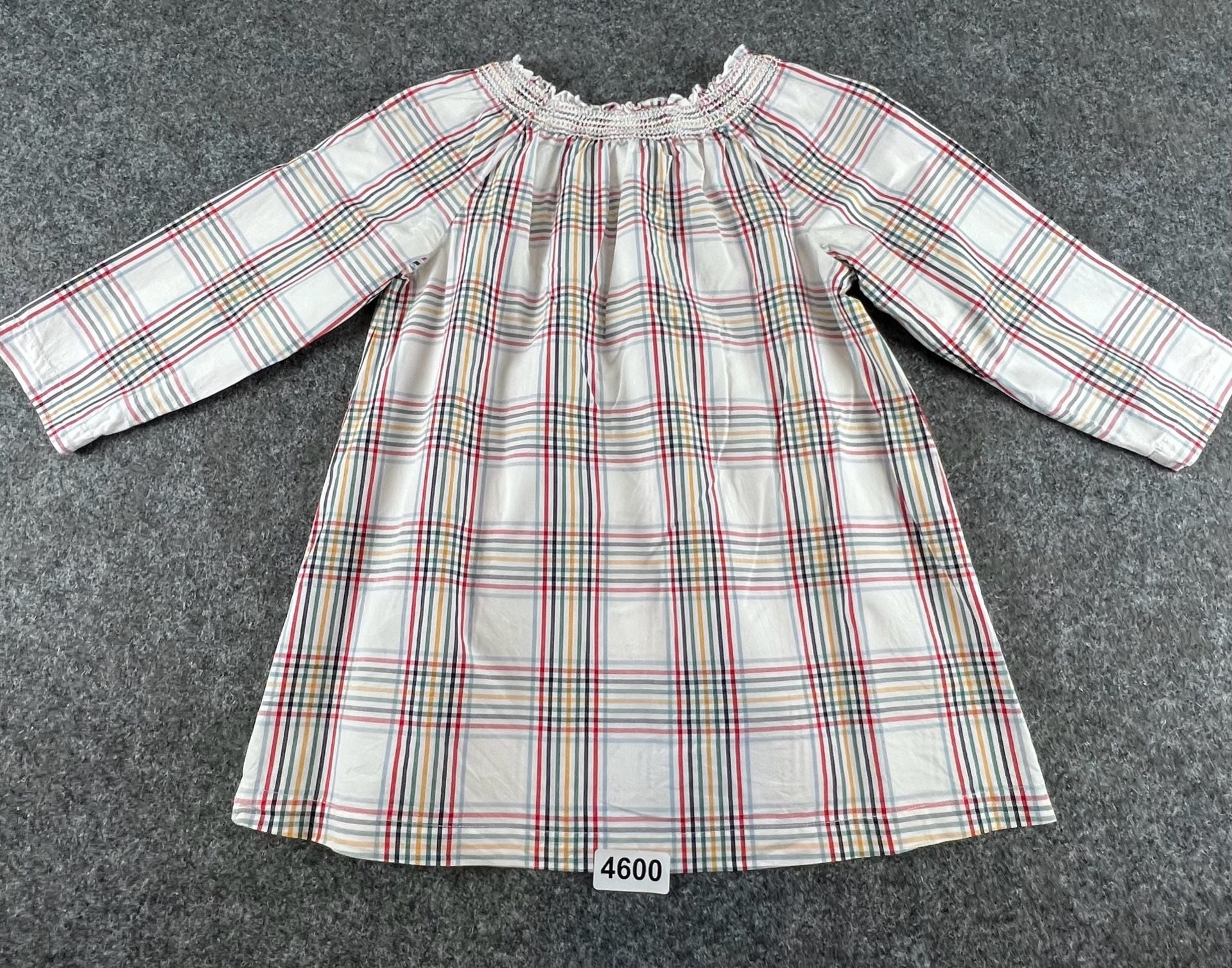 Hanna Andersson Tunic Dress US 14-16 Plaid Smocked 6