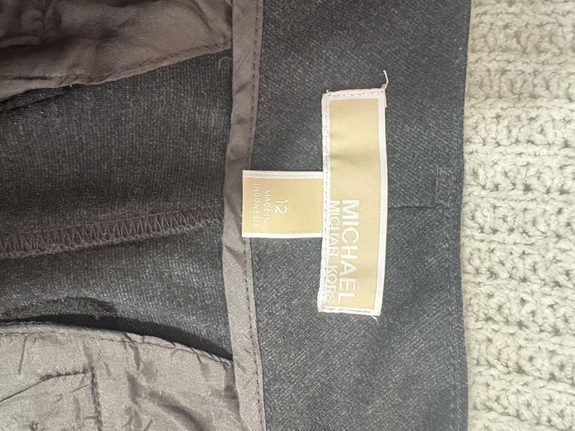 MICHAEL Michael Kors Dress Pants Size 12 Charcoal Gray 7