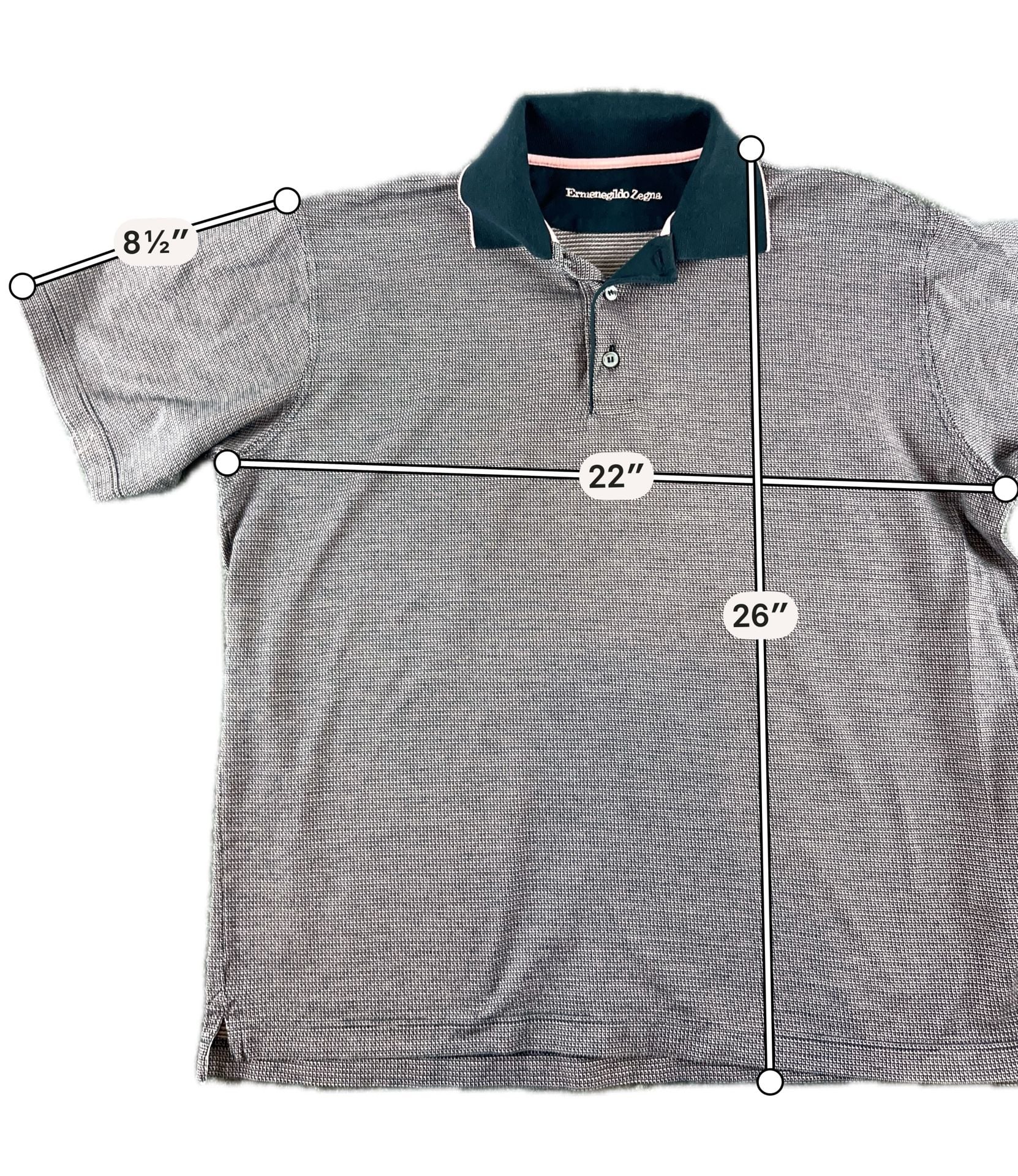 Ermenegildo Zegna Polo Shirt Geometric Print Contrasting Collar 3