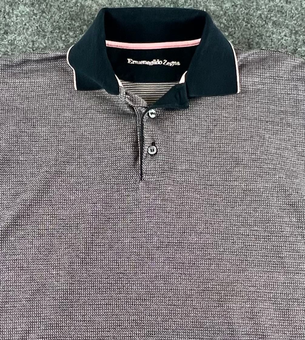 Ermenegildo Zegna Polo Shirt Geometric Print Contrasting Collar 2