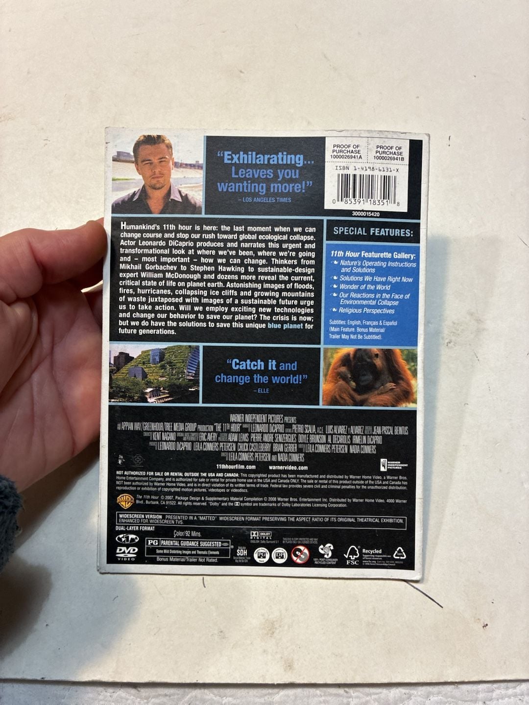 The 11th Hour DVD Leonardo DiCaprio Documentary Movie Film Used Good 2