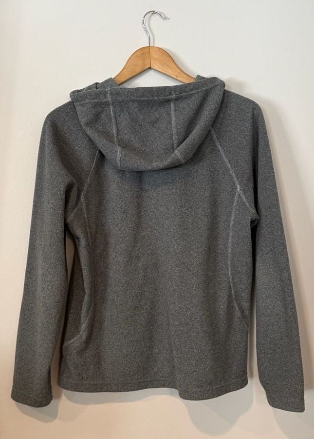 The North Face Mezzaluna Fleece Hoodie Size L Gray Full Zip Jacket 4