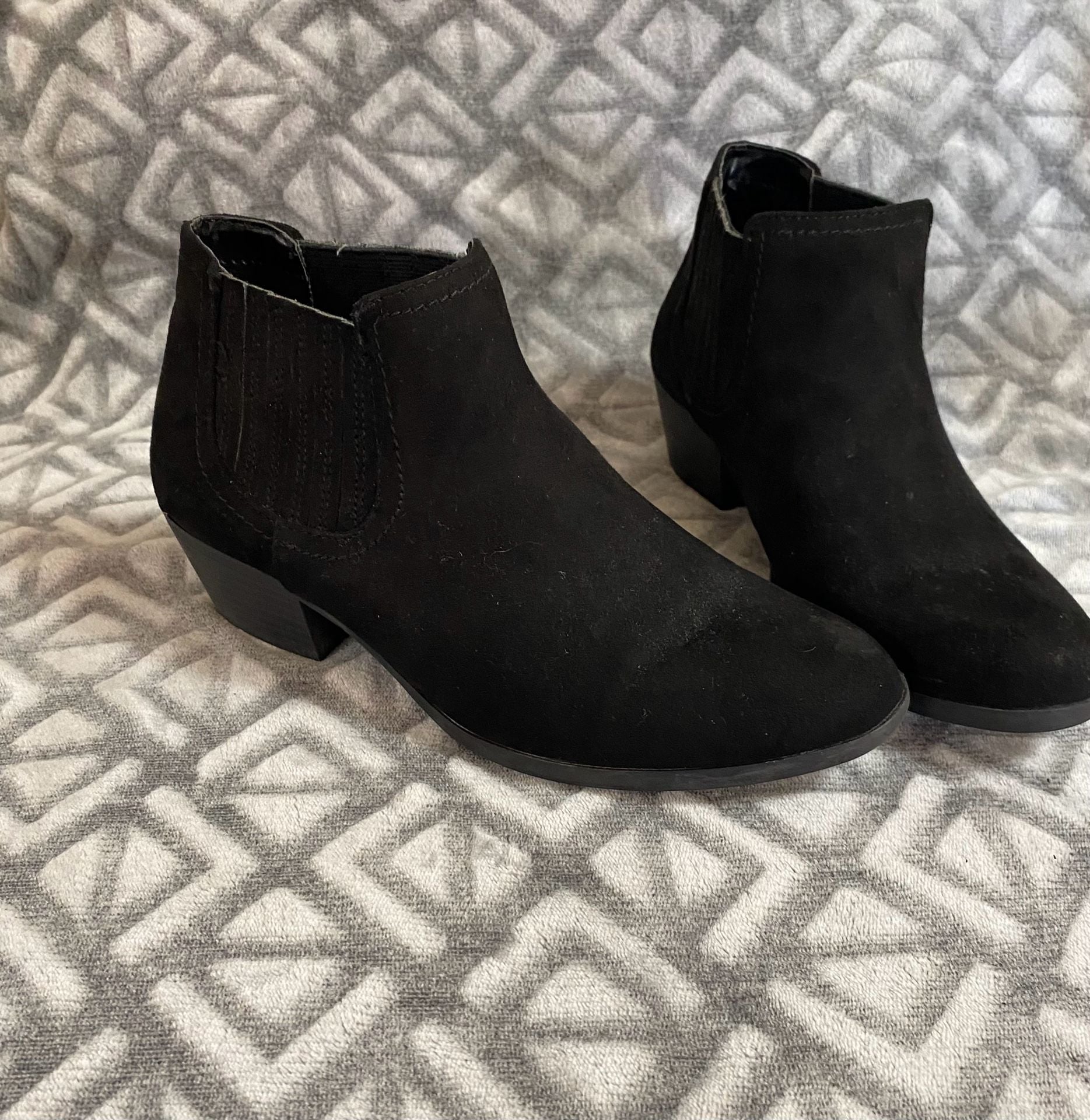 American Eagle Outfitters Black Suede Ankle Booties 2