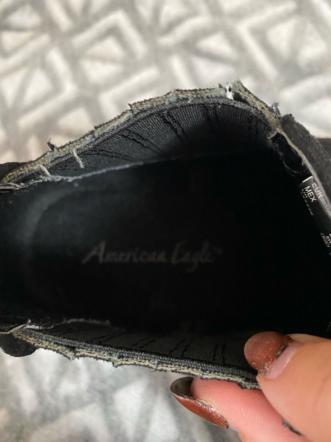 American Eagle Outfitters Black Suede Ankle Booties 5