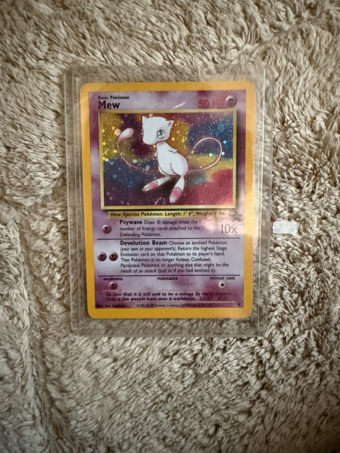 Pokemon Mew and Mewtwo Holo Trading Card 1
