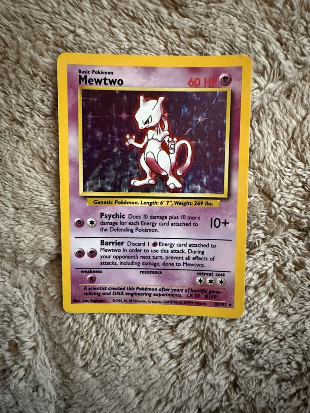 Pokemon Mew and Mewtwo Holo Trading Card 3