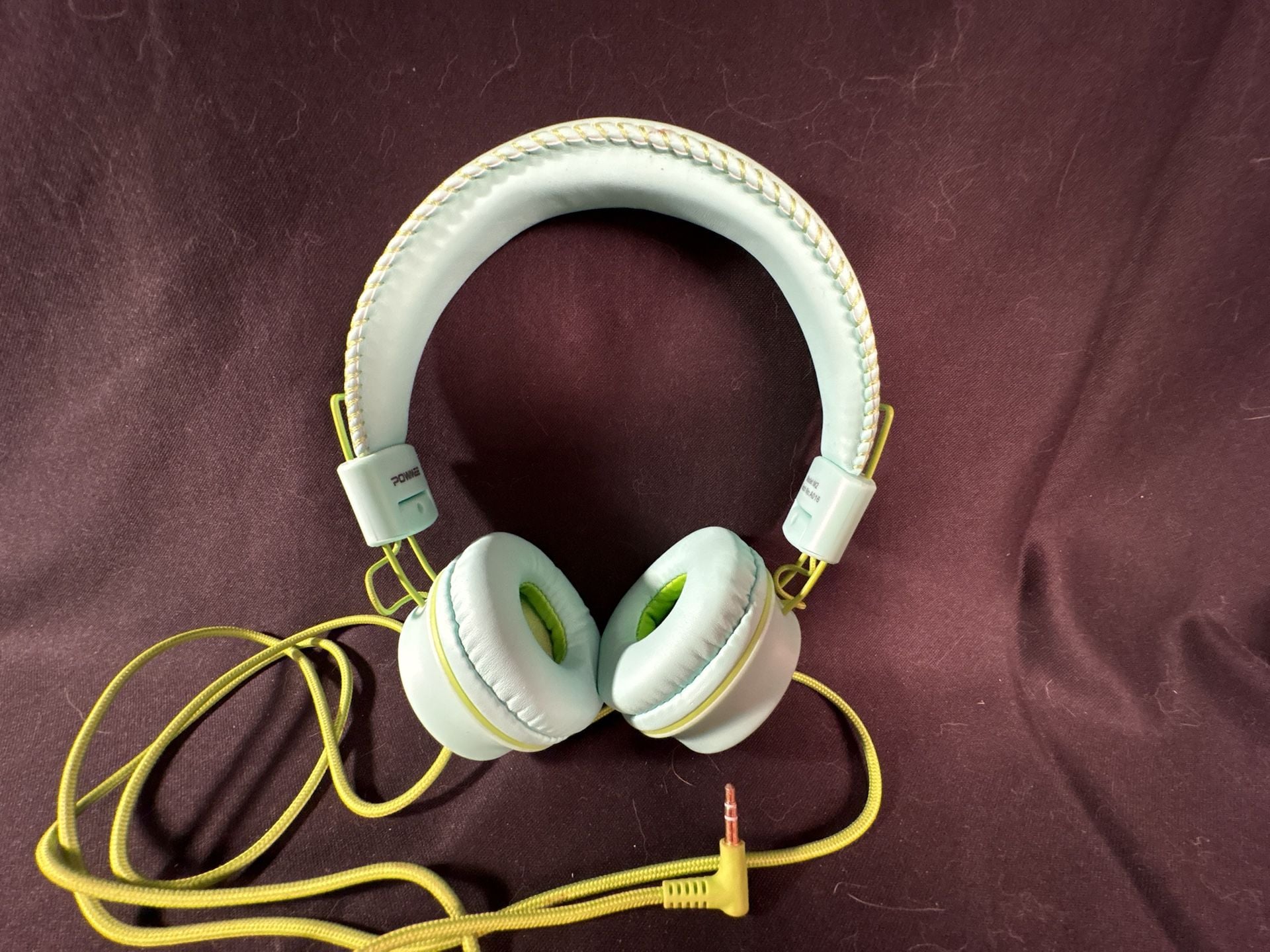 Powmee M2 Wired On-Ear Headphones Mint Green Lime 5