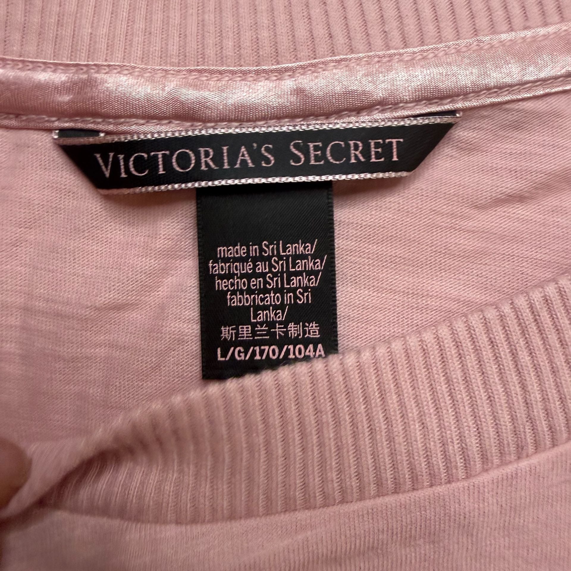 Victoria's Secret Crop Top Size L Pink Love Pocket 4
