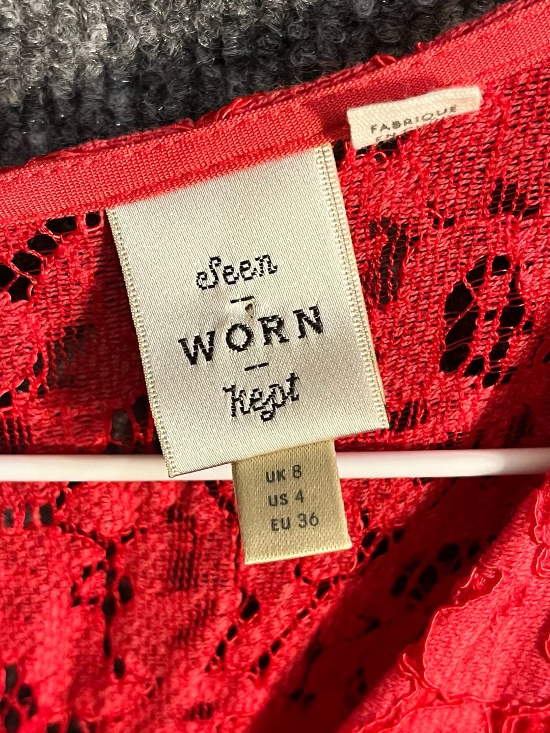 Seen Worn Kept Mellie Lace dress Red /pink Sleeveless Midi Anthropologie 003-166 4