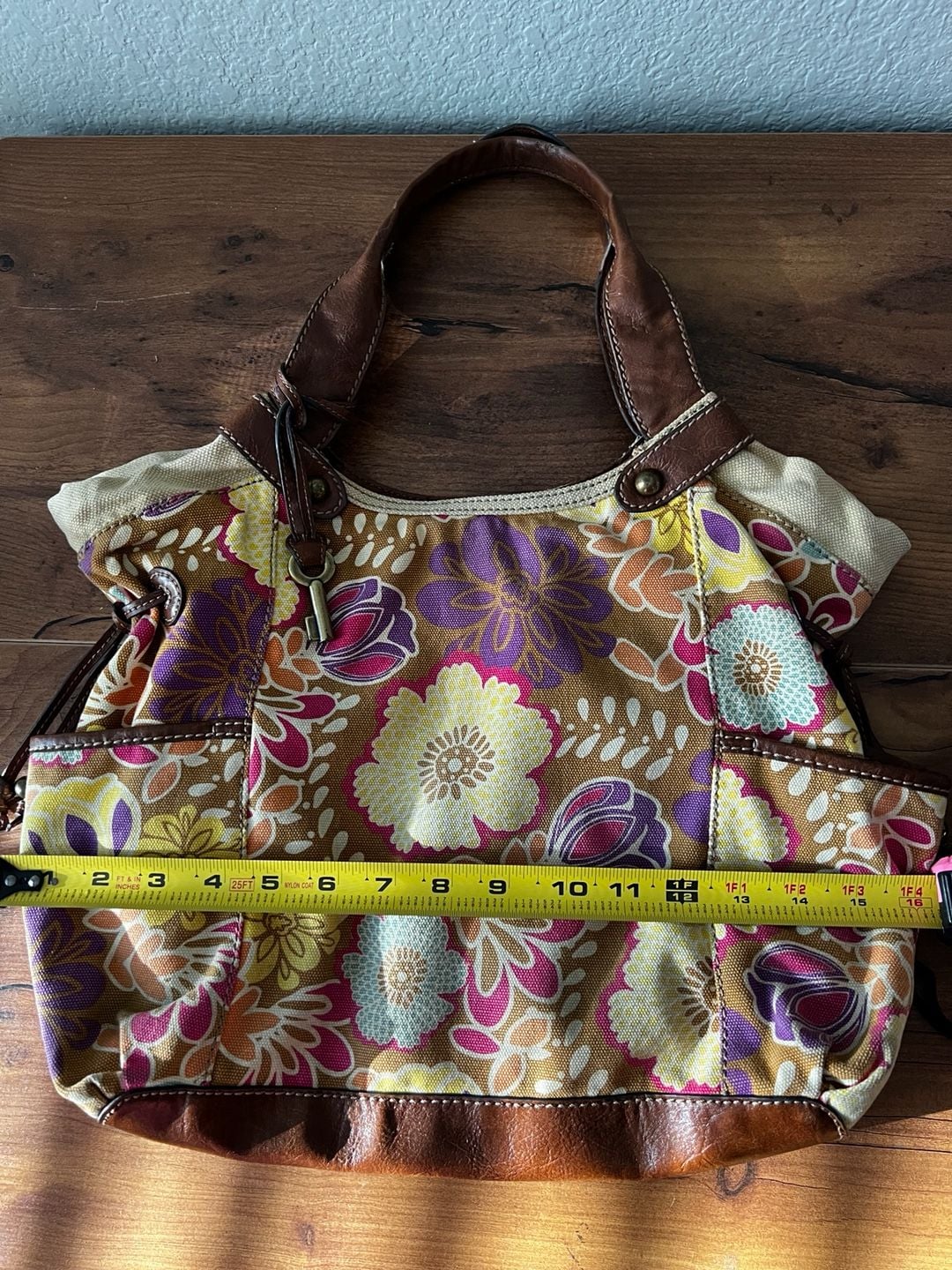 Vintage Fossil Floral Canvas Shoulder Bag 70’s vibes 3