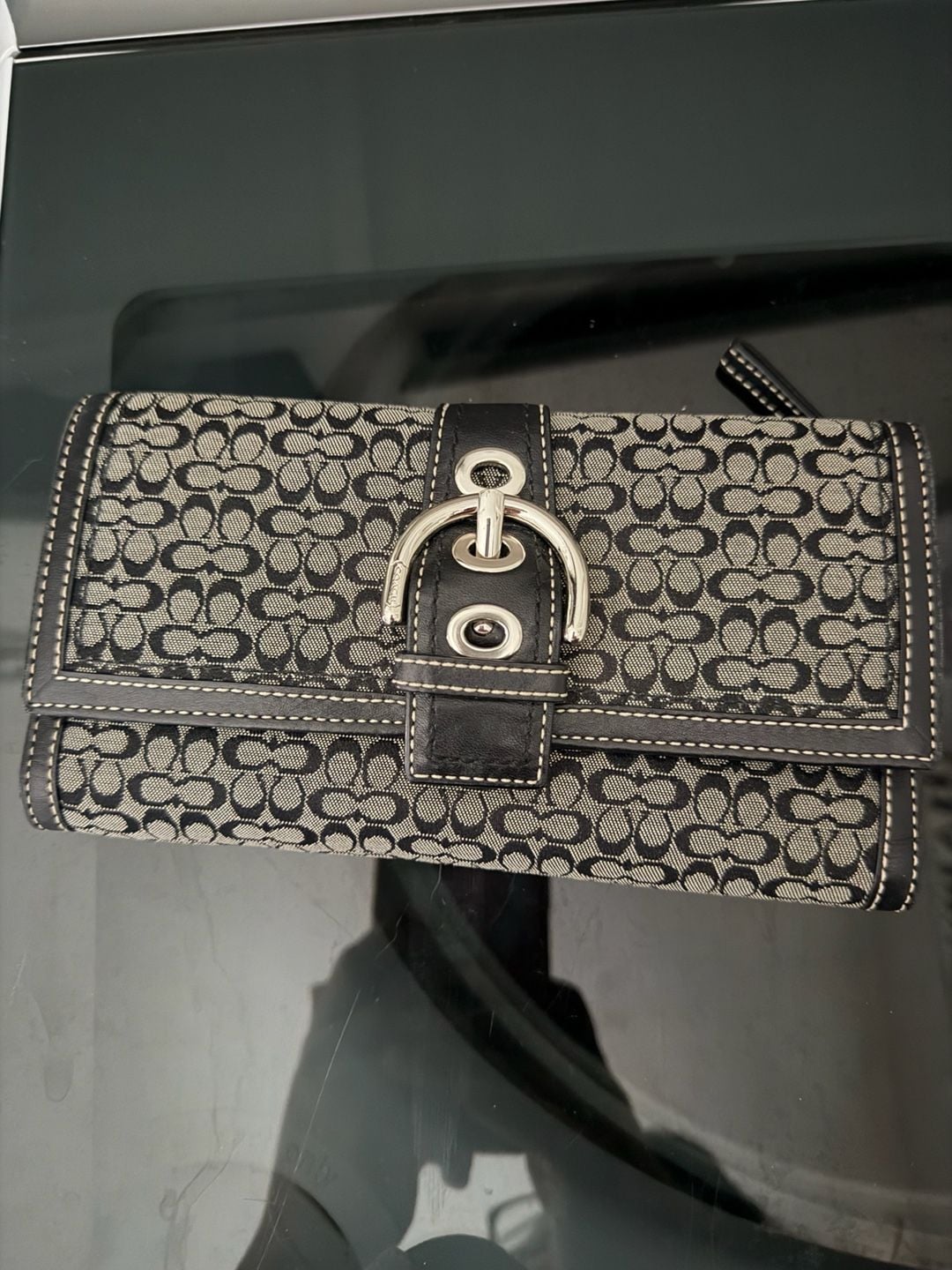 Y2K Coach Soho Signature Jacquard Shoulder Bag & Matching Wallet 8