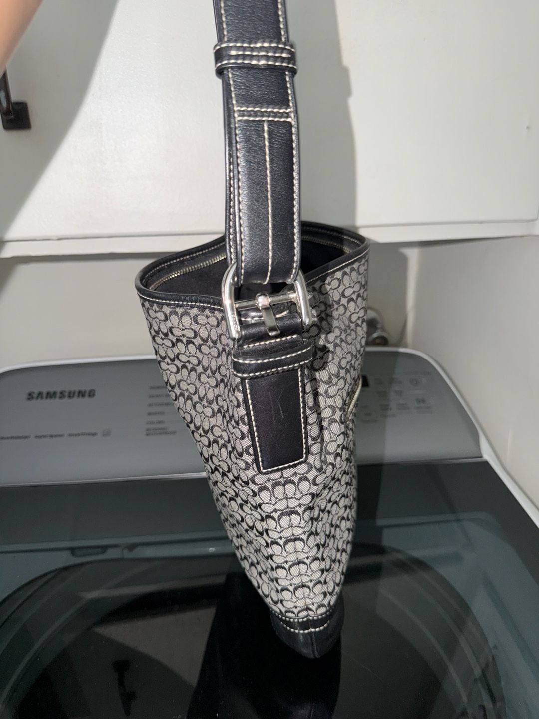 Y2K Coach Soho Signature Jacquard Shoulder Bag & Matching Wallet 10
