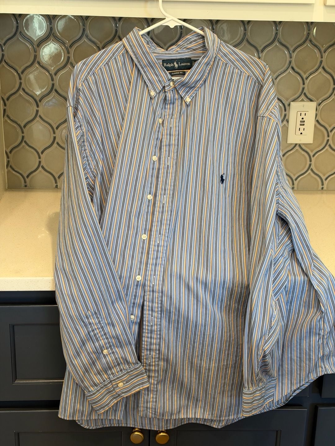Ralph Lauren Classic Fit Striped Long Sleeve Button-Down Shirt Size 4XB 2
