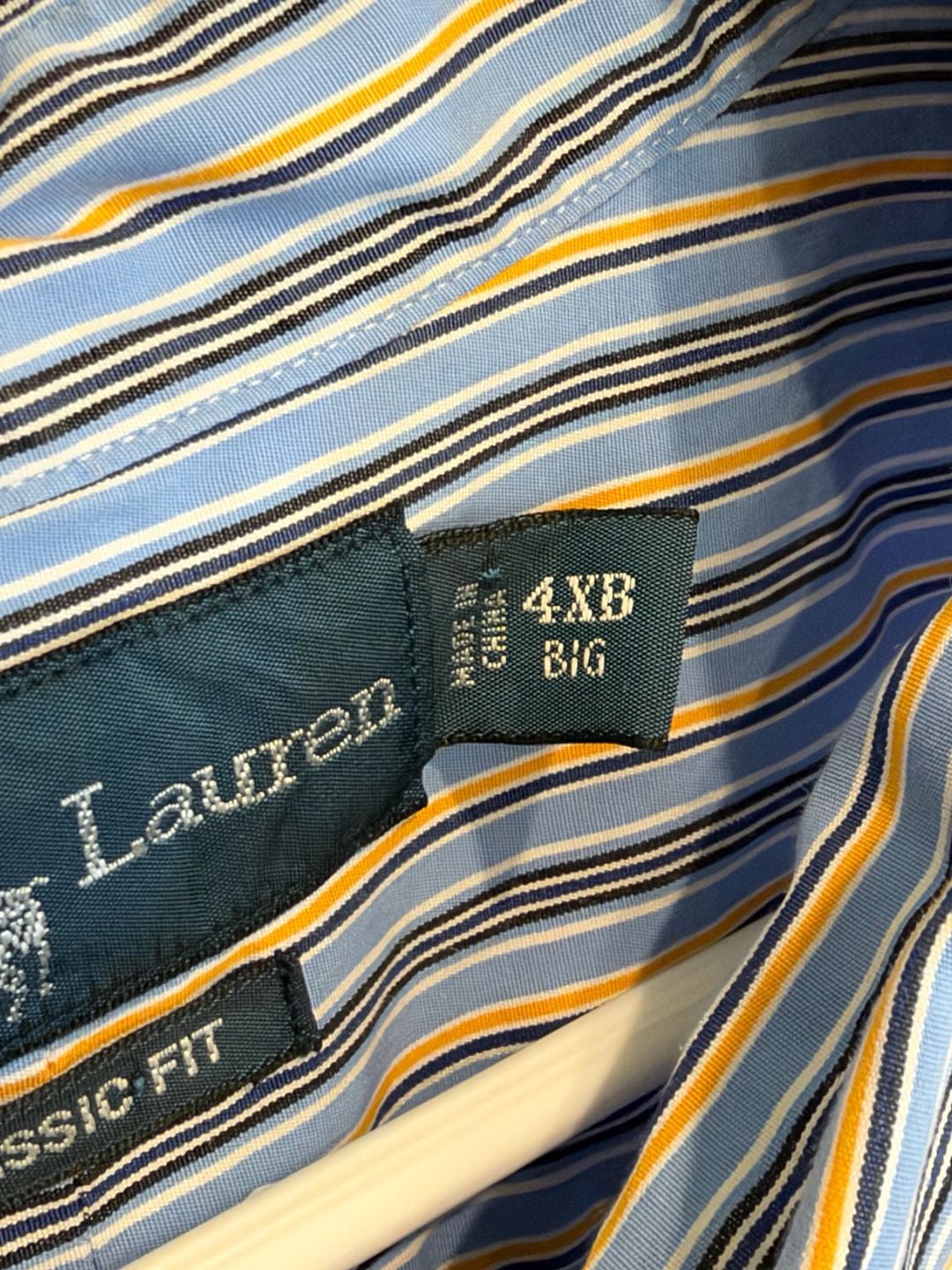 Ralph Lauren Classic Fit Striped Long Sleeve Button-Down Shirt Size 4XB 4