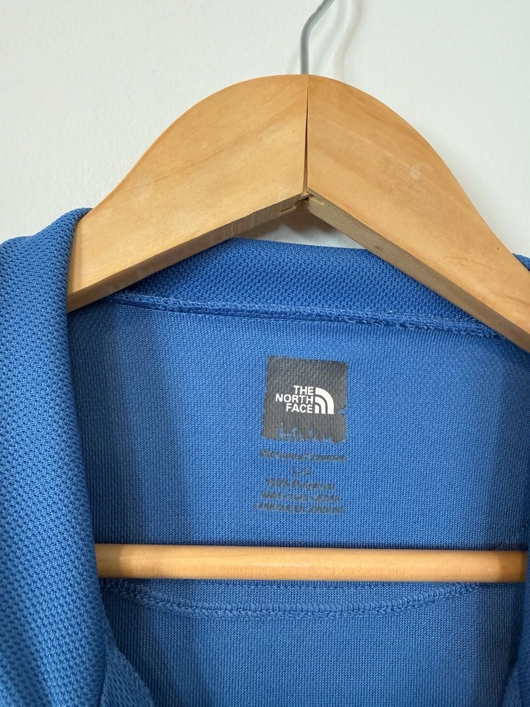 The North Face Quarter Zip Pullover Size L Blue Thermal Long Sleeve 5