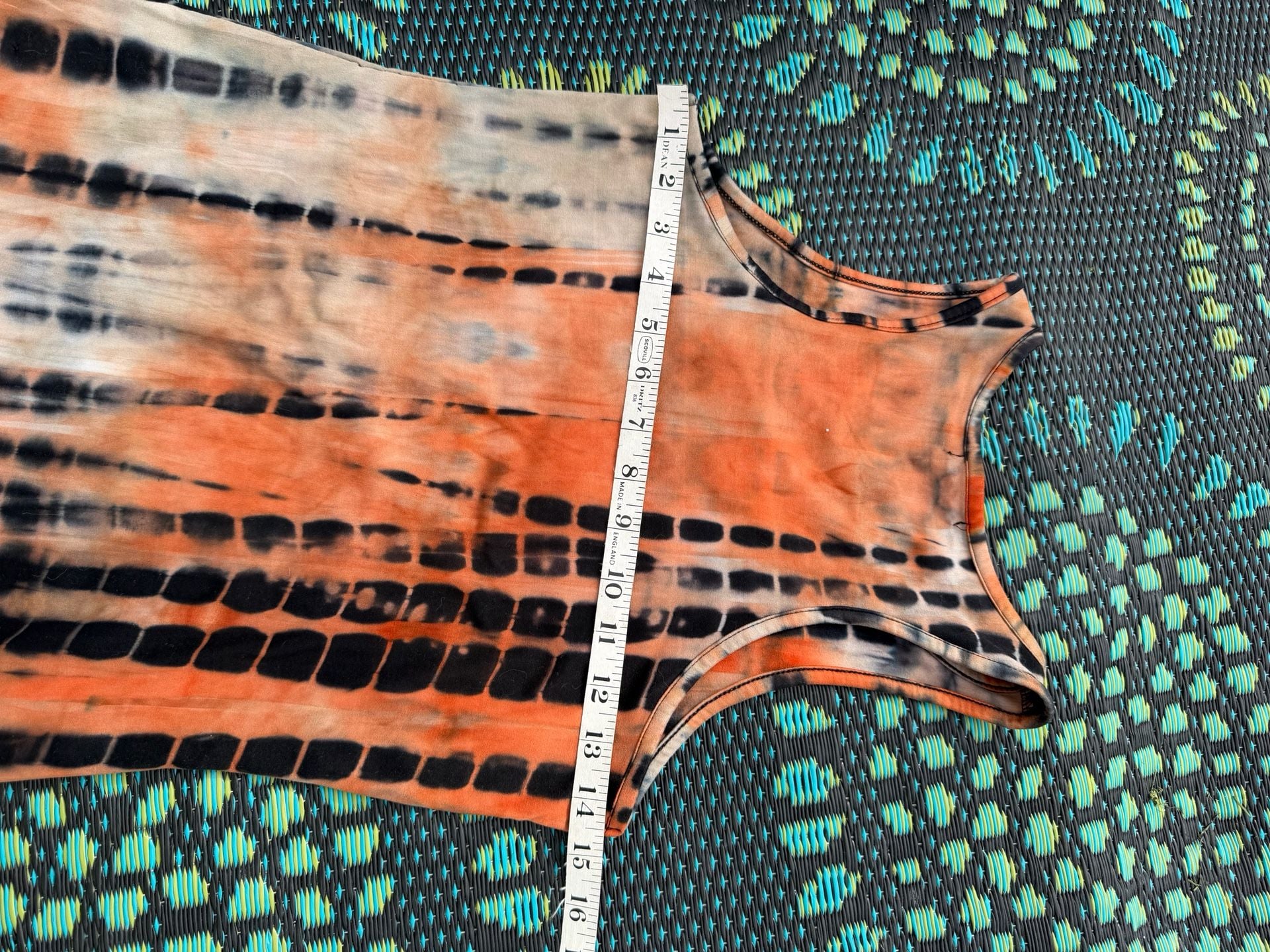 Hearts & Hips Tie Dye Maxi Dress Size M Orange Black 5