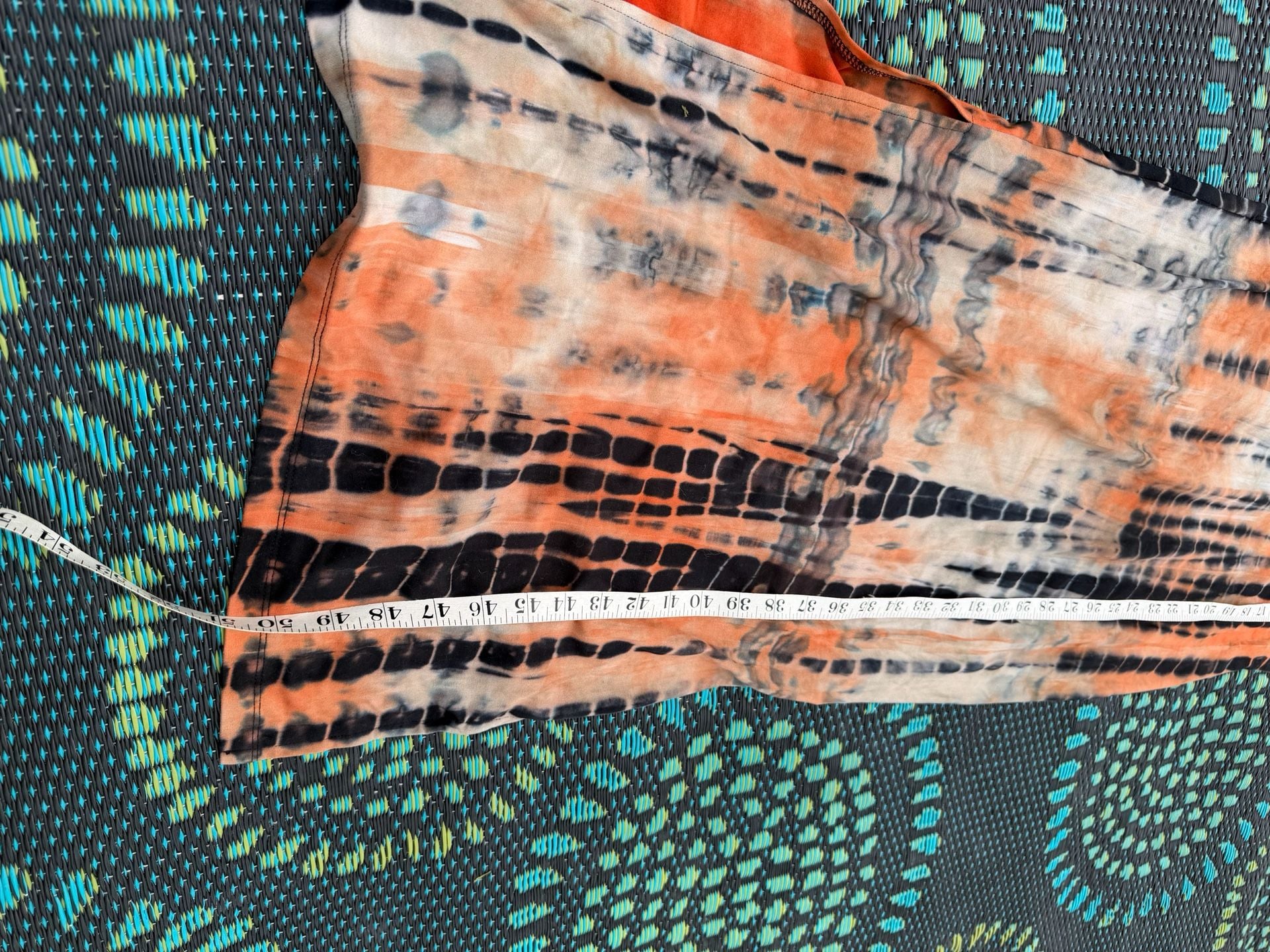 Hearts & Hips Tie Dye Maxi Dress Size M Orange Black 6