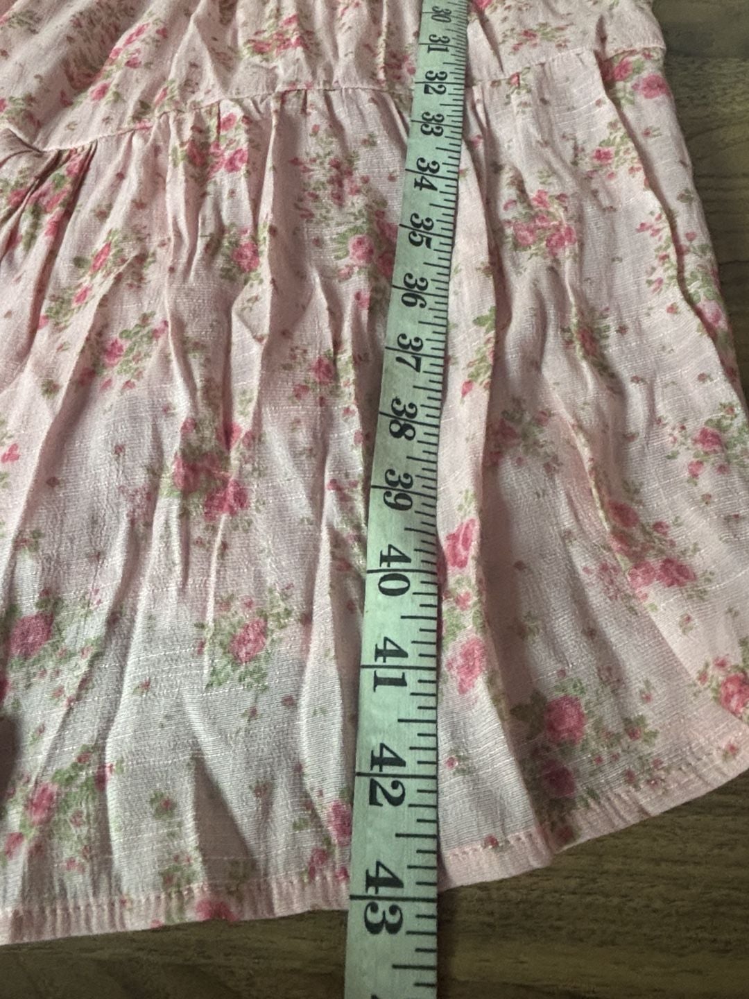 Trixxi Floral Smocked Ruffle Midi Dress Pink Cami Tiered Sz XL 9