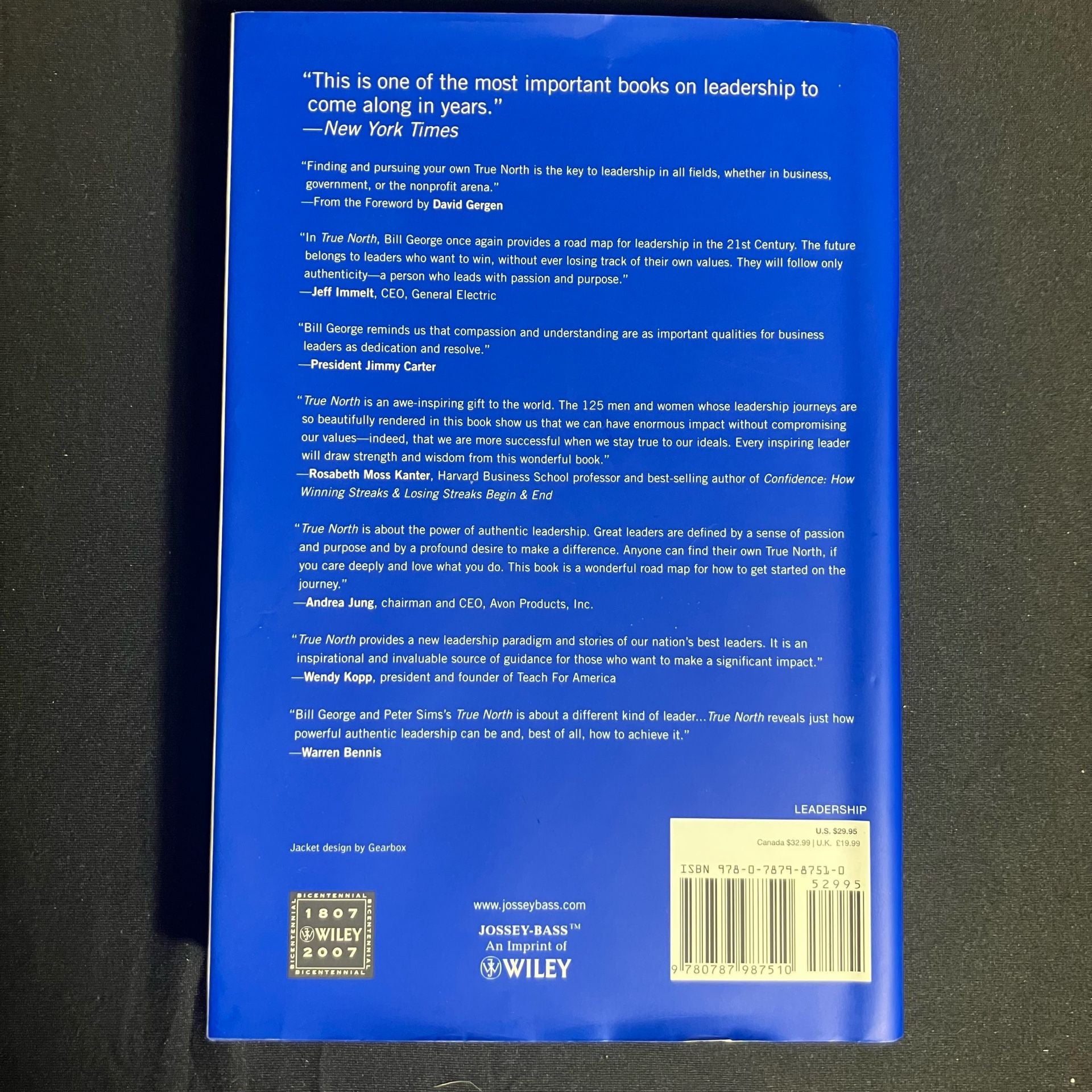 Jossey-Bass True North Discover Your Authentic Leadership Hardcover 2