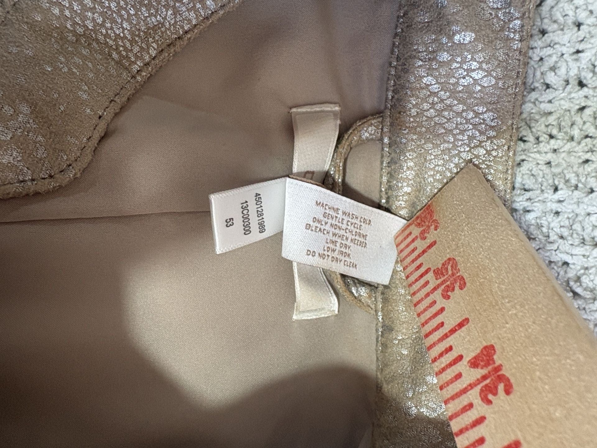 Chico's Metallic Snake Print Zip Jacket Size 2 6