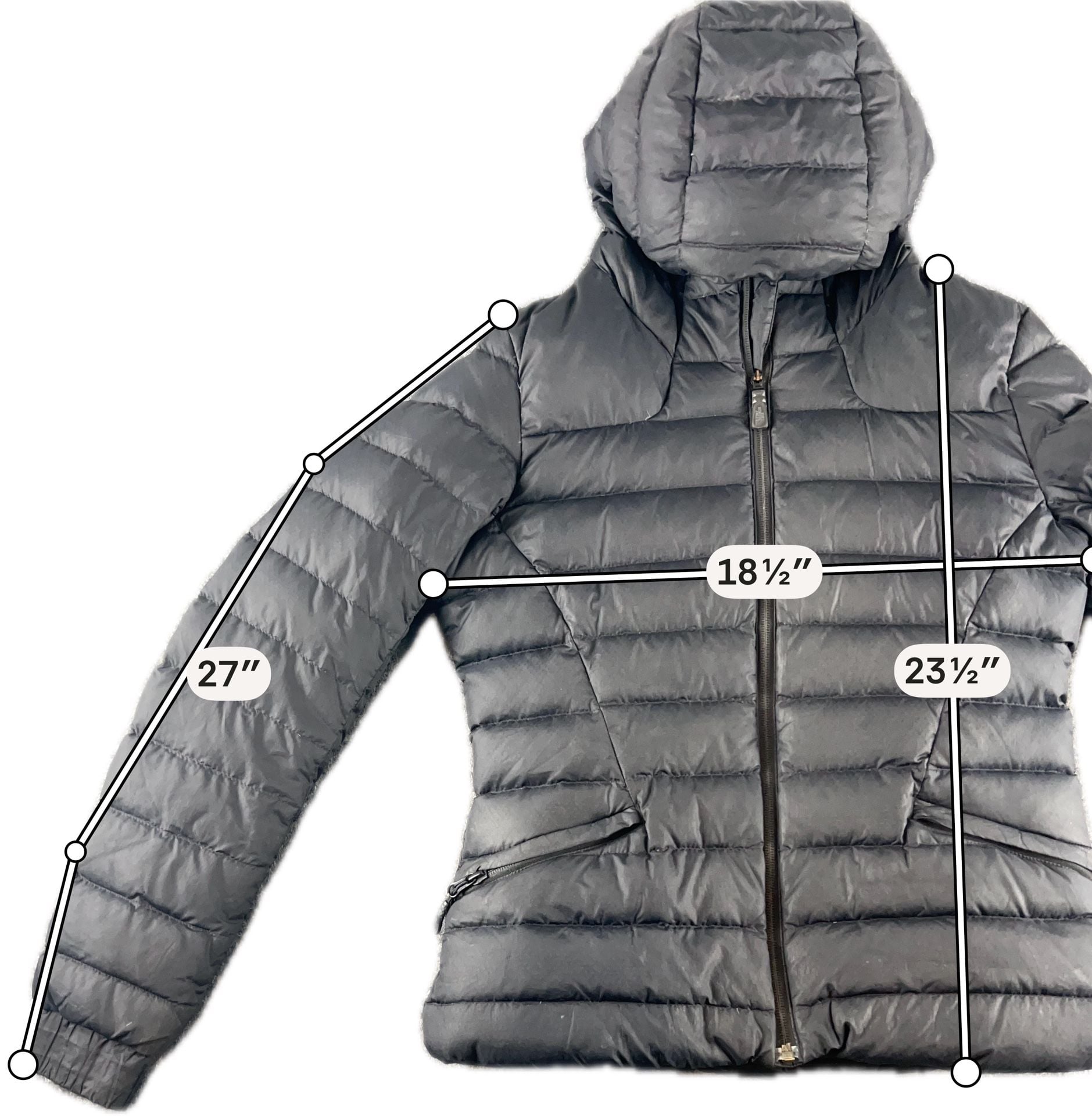 The North Face 550 Puffer Jacket Size S/P Black Down Quilted Hooded 3