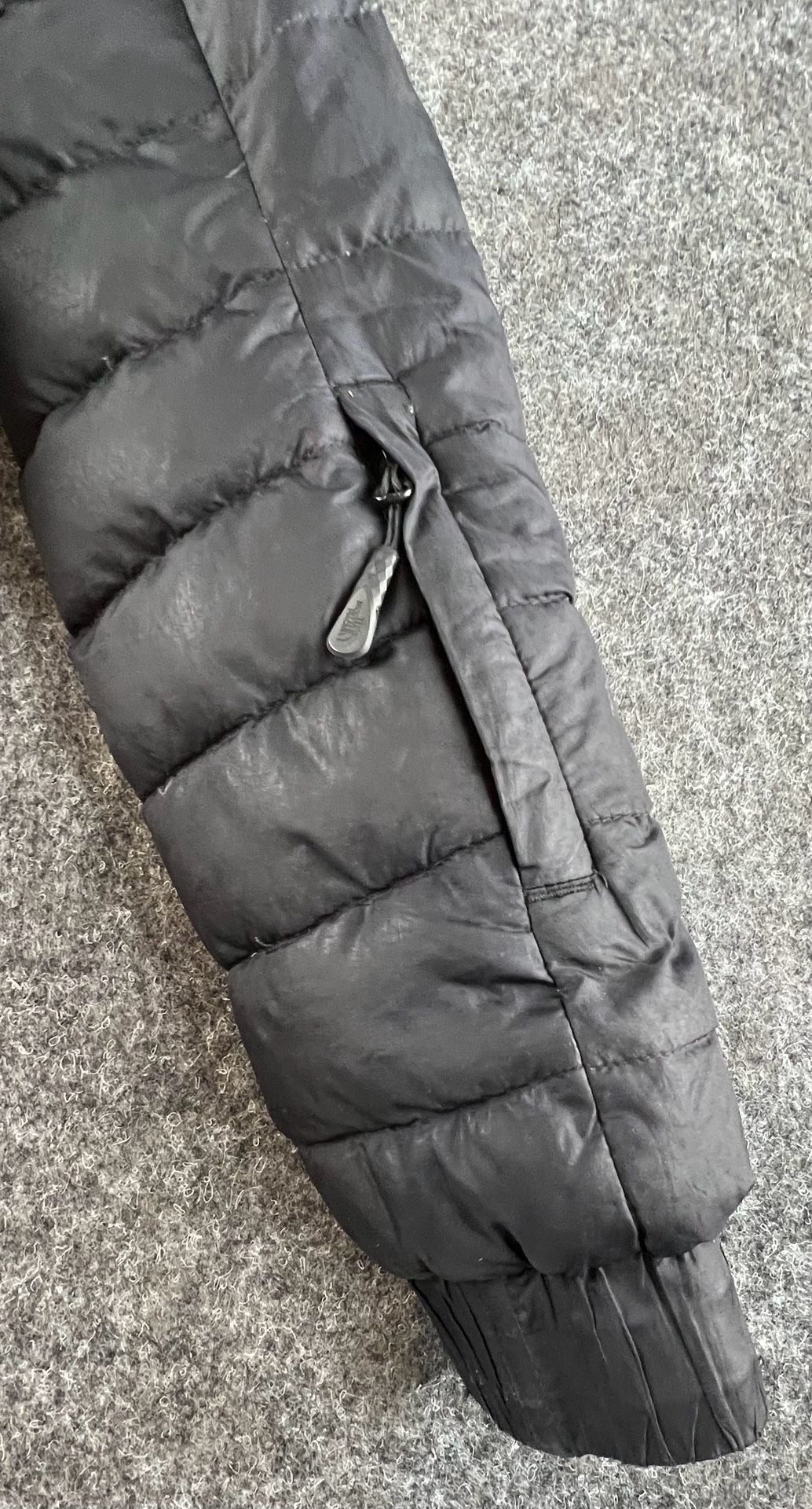 The North Face 550 Puffer Jacket Size S/P Black Down Quilted Hooded 8