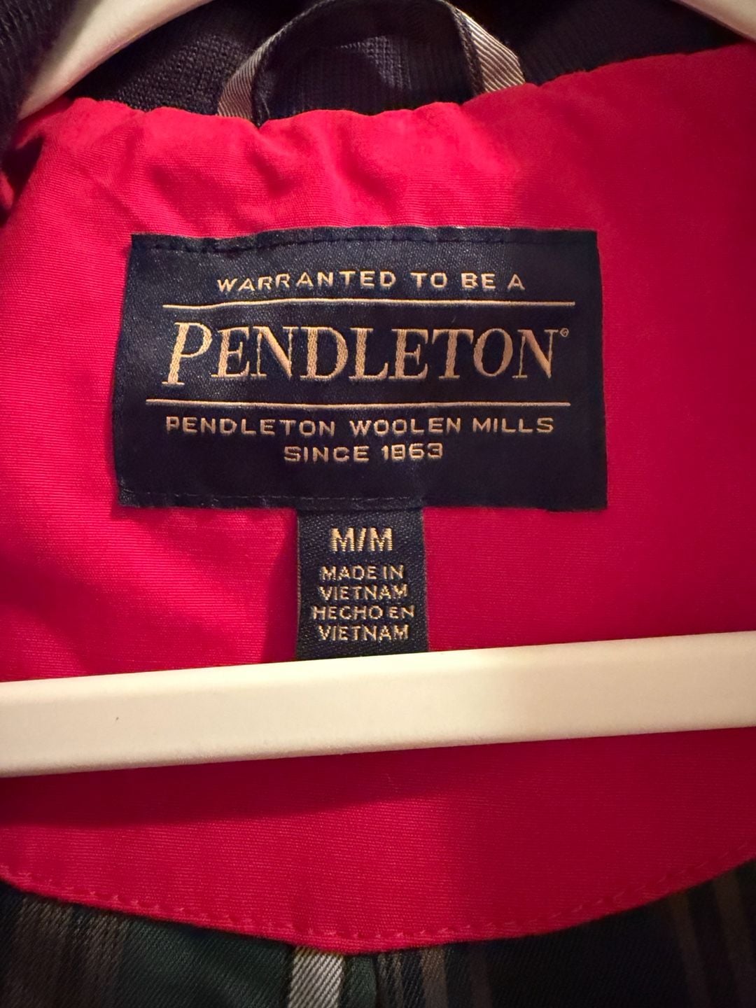 Pendleton Parka Jacket Size M Red Plaid Lined Winter Coat 4