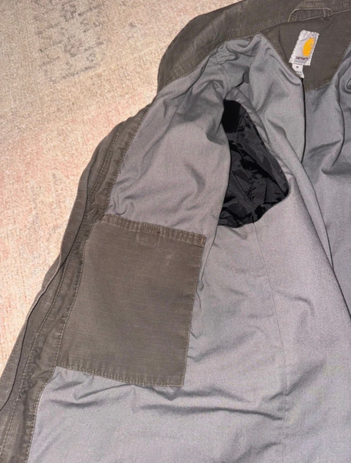 Carhartt Heated Jacket Size M Brown Canvas Full Zip Workwear 8