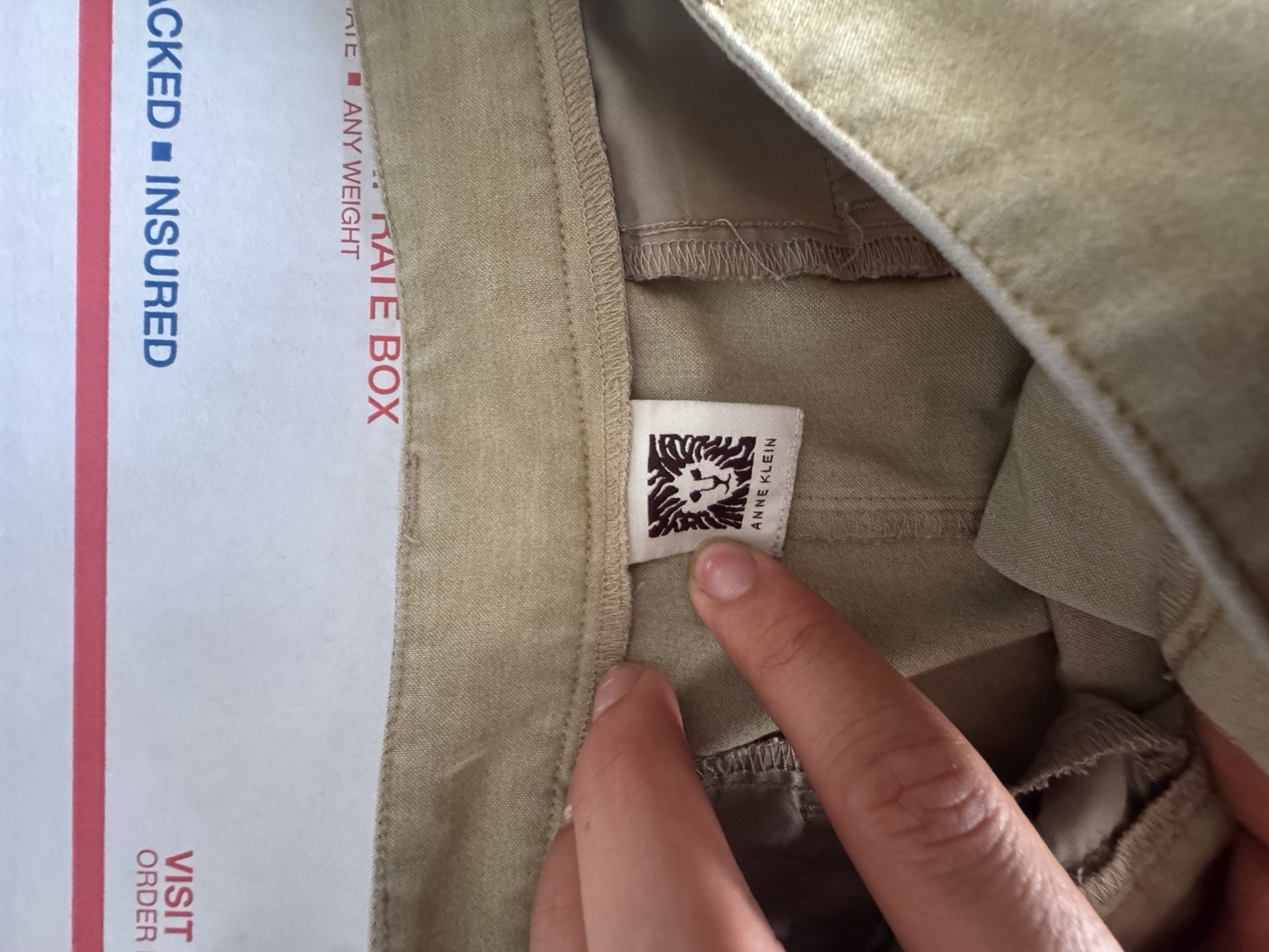 Anne Klein Khaki Flare Pants 4