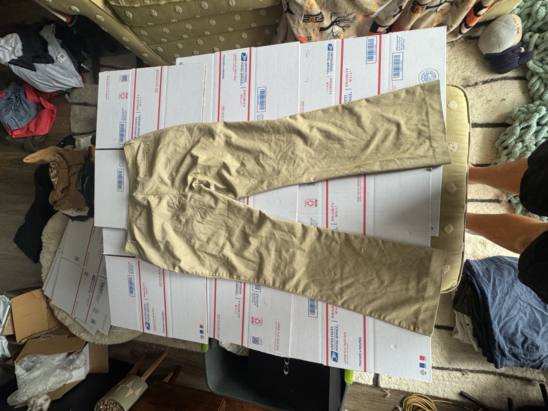 Anne Klein Khaki Flare Pants 6