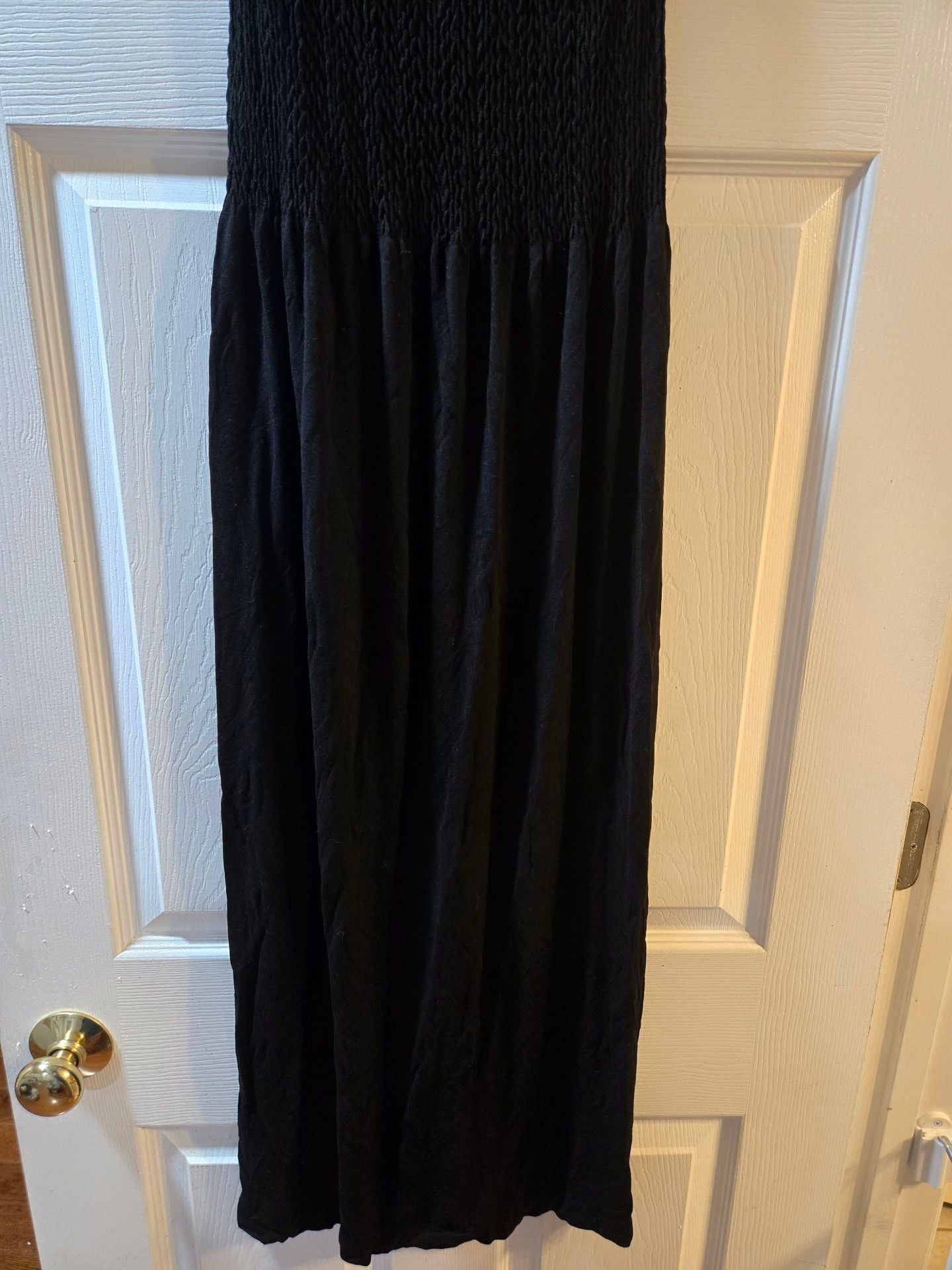 Lark & Ro Smocked Maxi Dress Size S Black Sleeveless 7